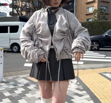 PELLICULE 페리큐르 chiffon gathering blouson