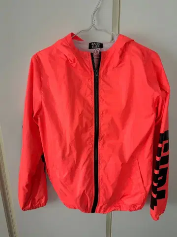 ANAP GIRL 후드 부착 자켓 바람막이 네온 오렌지