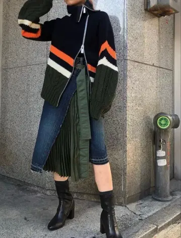 [ 정가 79920엔 ] sacai 데님 도킹 스커트