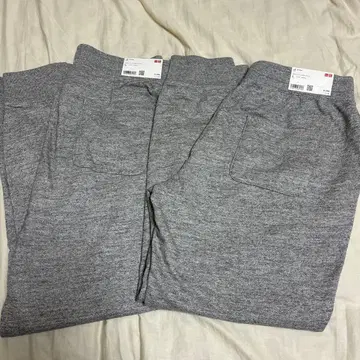 유니클로 맨투맨 조거 팬츠 2개 세트 그레이 L