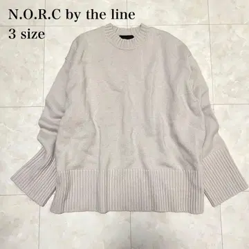 노크 바이 더 라인 오버 사이즈 니트 3 울 캐시미어 혼방 리브 루즈핏