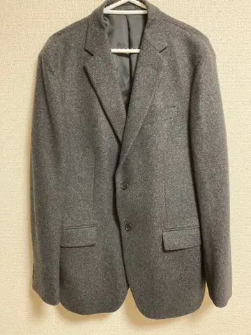 유니클로 울 테일러드 자켓 다크 그레이 무지 XL