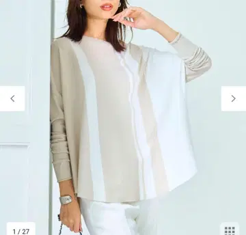 icb [세탁 가능] 비스코스 와이드 컬러 디자인 풀오버