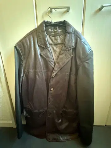 Salvatore Ferragamo 가죽/나일론 자켓