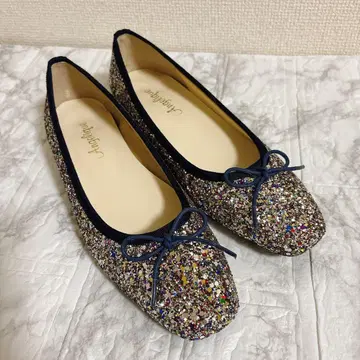 원가 6090 Angelique 멀티 컬러 글리터 플랫슈즈