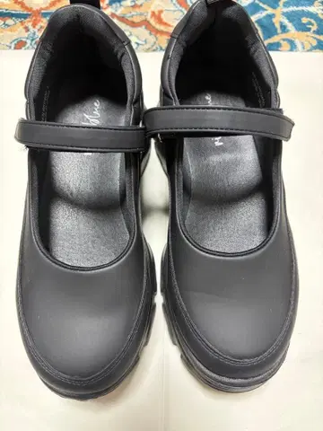 rich blue 통굽 스트랩 스니커즈