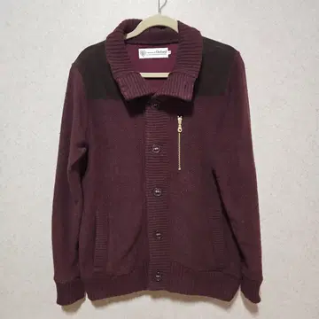 University of Oxford 버건디 니트 가디건
