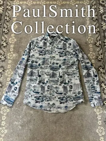 폴스미스 컬렉션 프린트 셔츠 풍경화 M 사이즈