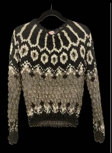 MASU 22aw POPCORN NORDIC SWEATER 46