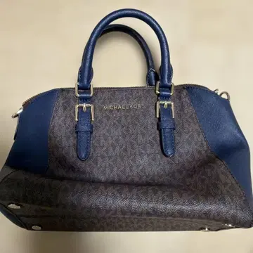 MICHAEL KORS 브라운 네이비 숄더백