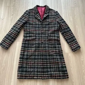 NO ID. 체크 무늬 체스터 코트