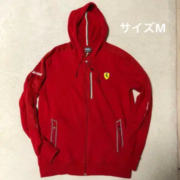 PUMA x Ferrari 풀 집업 후드티 레드 사이즈 M
