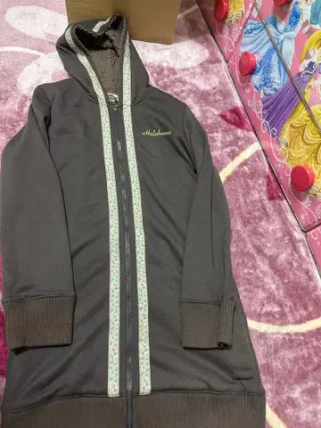 Hulahawaii 플라워 자수 롱 후드티 하와이