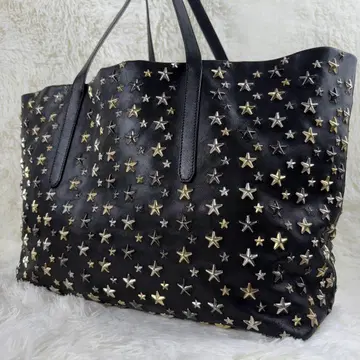 지미추 토트백 피무리코 스터드 스타 가죽 블랙 A4 가능