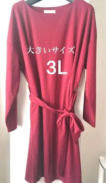 빅 사이즈 3L 깔끔한 원피스 성숙 큐트 여성용 빅 사이즈