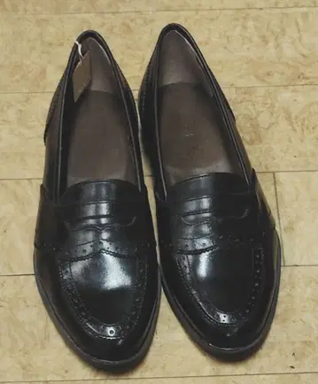 [ 미사용품 ] 로퍼 25cm 천연 가죽 블랙 CODIU