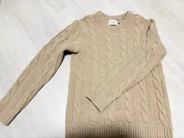 33Degrees 베이지 케이블 니트 스웨터 M