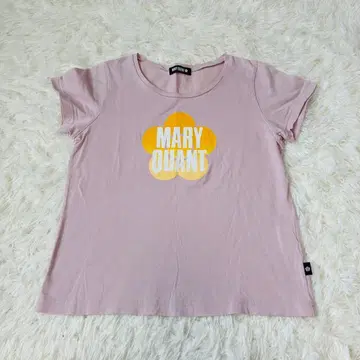 MARY 마리콴트 마리쿠와 꽃무늬 로고 T셔츠