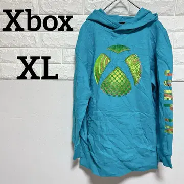 [ Xbox ] XL 후드 부착 후드티 파랑 프린트 디자인