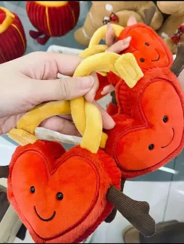 하트형 봉제 인형 손잡이 포함 * 5