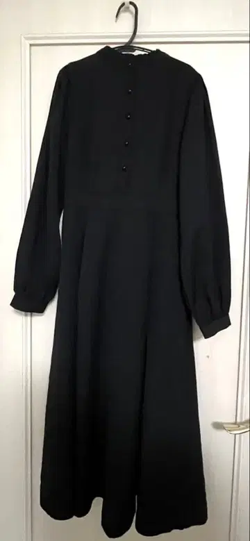 블랙 롱 원피스 긴팔