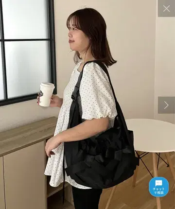 발수 리본 나일론 숄더백