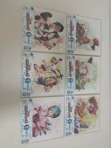 디지몬 어드벤처 제일복권 색지 6장 세트