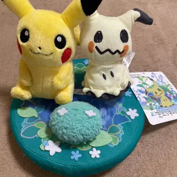 포켓몬 센터 디오라마 봉제 인형 피카츄와 미미큐