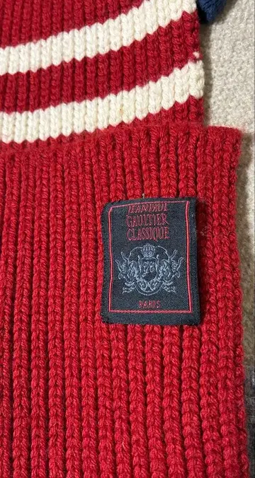 JEAN PAUL GAULTIER 장폴고티에 니트 보더 머플러