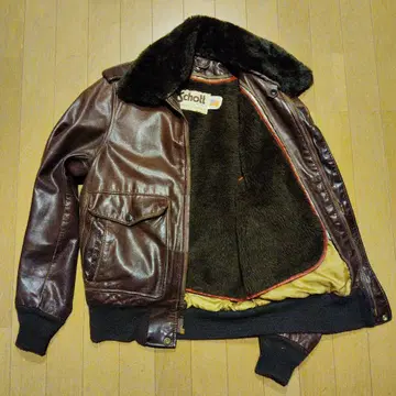 Schott A-2 184SM 가죽 플라이트 자켓 36