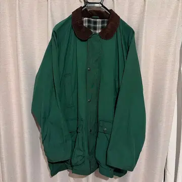오일드 자켓 그린 L 상당 구제 의류 바버풍 아웃도어 스타일