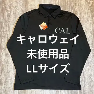 캘러웨이 골프웨어 속기모 긴팔 피케 셔츠 LL 사이즈 블랙