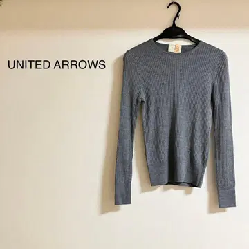 [ UNITED ARROWS ] 리브 니트 풀오버 그레이