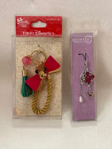 도쿄 디즈니 리조트 미니 백참 스트랩 2개 세트