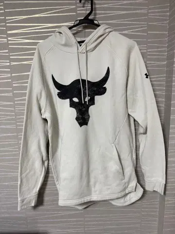 새상품급 언더아머 후드티 화이트 PROJECT ROCK XL