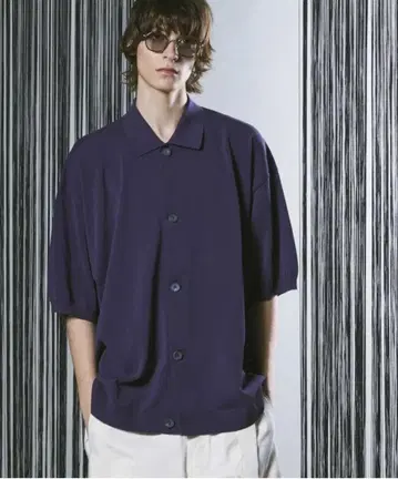 MAISON SPECIAL 네이비 숏 슬리브 L