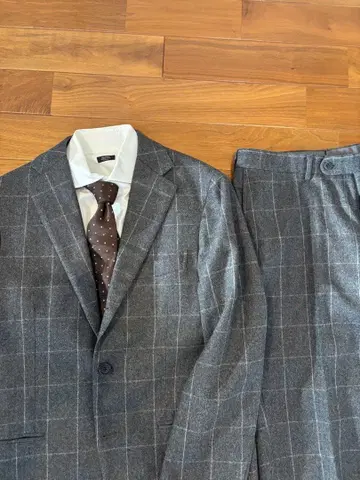 빔즈 플란넬 빅 패턴 윈드페인 수트