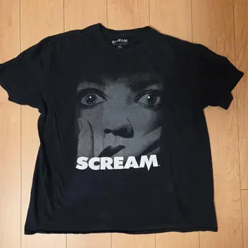 SCREAM 스크림 무비 티셔츠 호러 영화 2XL 구제 의류 블랙 블랙