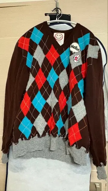 a love moment 캐시미어 아가일 니트