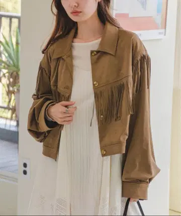 Kastane 스웨이드 프린지 자켓