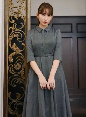 herlipto Allure Belted Shirt Dress