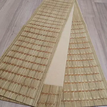 베이지 계열 후쿠로 오비 직조 순수 실크