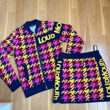 라우드마우스 축열 기능 경량 니트 자켓 스커트