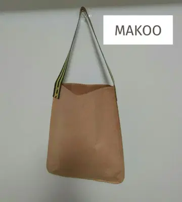 새상품급 MAKOO 리사이클 가죽 토트백 지속가능성 에코백