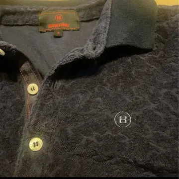 BRIEFING 피케 셔츠 카모 패턴 S