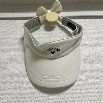 Callaway 리본 포함 니트 바이저 화이트