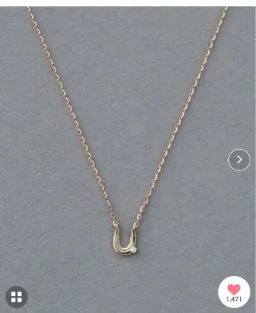 K10PG 다이아몬드 호스슈 목걸이 ete