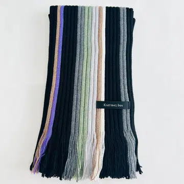 KNITTING INN 니팅인 마츠이 니트기켄 머플러 울 블랙