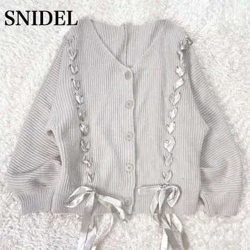 리본 디테일 가디건 SNIDEL 스나이델 상의 가디건