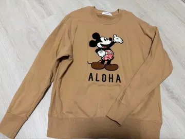 33degrees 미키마우스 Aloha 맨투맨 M